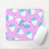 Tapis De Souris Bleu rose fraise (Avec souris)