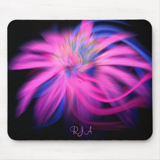 Tapis De Souris Bleu rose Personnalisé Artiste Fractal Design (Devant)