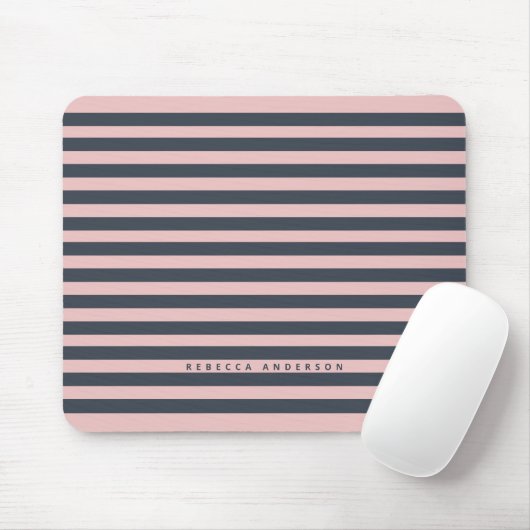 Tapis De Souris Bleu rose simple Petites pointes (Avec souris)