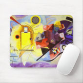 Tapis De Souris Bleu rouge jaune Kandinsky peinture Abstraite (Avec souris)