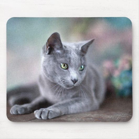 Tapis De Souris Bleu russe (Devant)