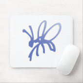 Tapis De Souris Bleu Scribble Bug (Avec souris)