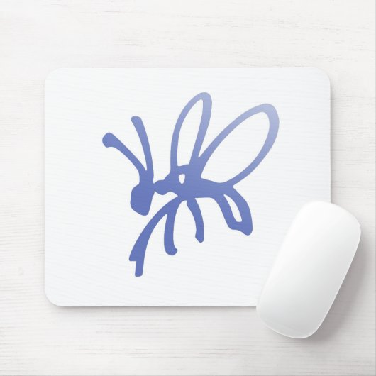 Tapis De Souris Bleu Scribble Bug (Avec souris)