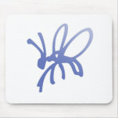 Tapis De Souris Bleu Scribble Bug (Devant)
