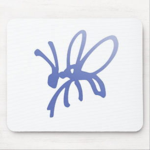 Tapis De Souris Bleu Scribble Bug