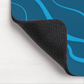 Tapis De Souris Bleu, simple, moderne, cool vague abstraction (Coin)