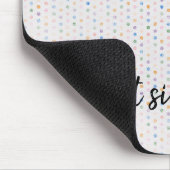 Tapis De Souris Bleu Stick Girl sur Pois (Coin)