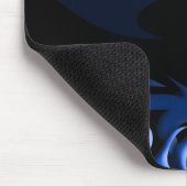 Tapis De Souris Bleu sur la "fumée" noire Mousepad (Coin)