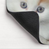 Tapis De Souris Bleu teint, Brown et blanc patchet Kitten en botte (Coin)