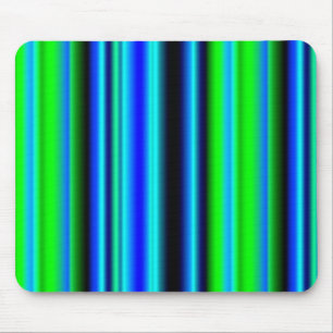 Tapis De Souris Bleu Vert arc-en-ciel rayures