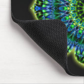 Tapis De Souris bleu vert mandala | noir (Coin)