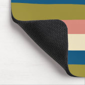 Tapis De Souris Bleu, vert olive, rose et crème (Coin)