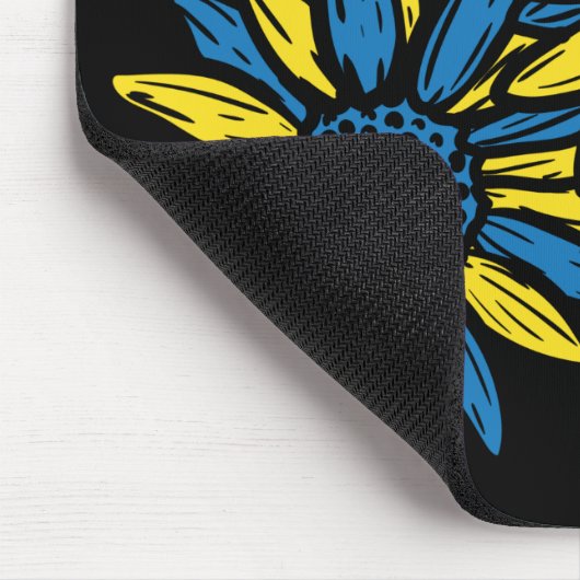 TAPIS DE SOURIS BLEUE ET JAUNE UKRANIENNE SOUFFLEURS (Coin)