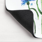 Tapis De Souris Bleus bleuets fleurs aquarelle (Coin)