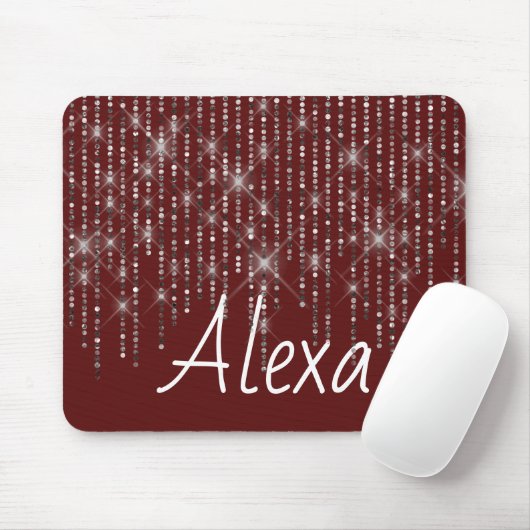 Tapis De Souris Bling en pierre avec nom Souris Pad (Avec souris)