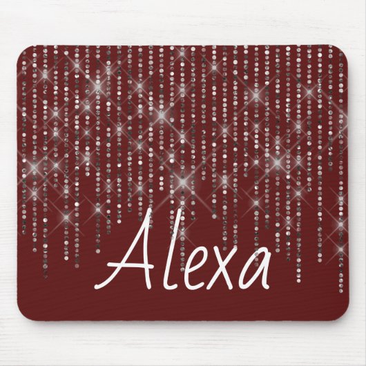 Tapis De Souris Bling en pierre avec nom Souris Pad (Devant)
