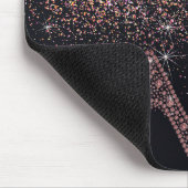 Tapis De Souris Bling Sparkle Diamond Glitter High Heels Rose Gold (Coin)