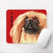 Tapis De Souris Bloc de couleur Pekingese (Avec souris)