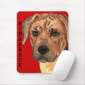 Tapis De Souris Bloc de couleur Rhodesian Ridgeback (Avec souris)