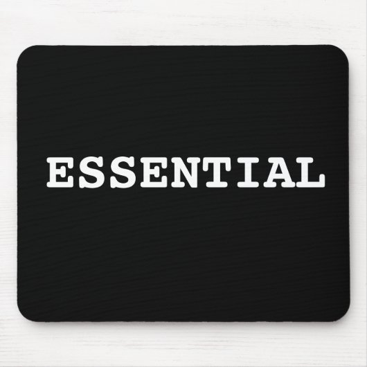 Tapis De Souris Bloc-notes noir qui dit essentiel (Devant)