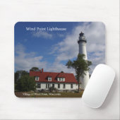 Tapis De Souris Bloc-souris Wind Point Lighthouse (Avec souris)