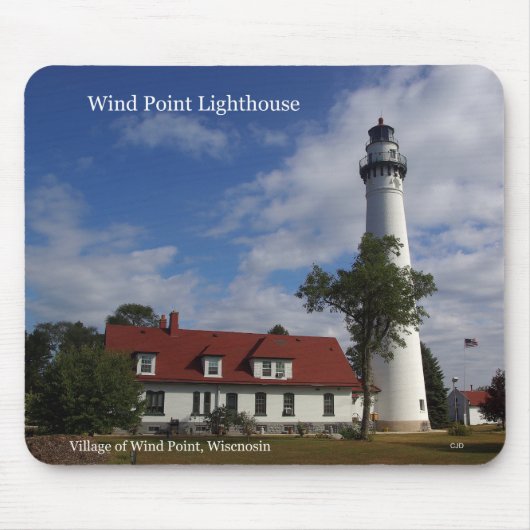 Tapis De Souris Bloc-souris Wind Point Lighthouse (Devant)
