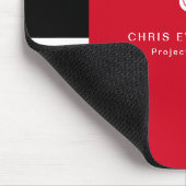 Tapis De Souris Blocage de couleur moderne simple rouge blanc et n (Coin)