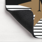 Tapis De Souris Blocage noir blanc et soleil Brown (Coin)