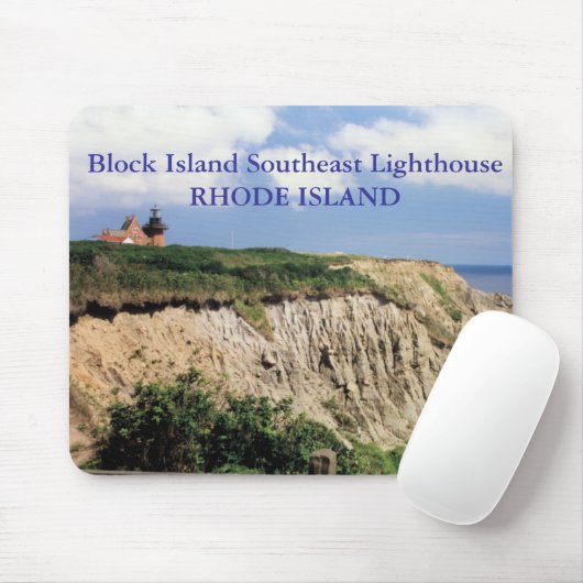 Tapis De Souris Block Island Southeast Lighthouse, RI Mousepad (Avec souris)