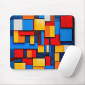 Tapis De Souris Blocs abstraits colorés (Avec souris)