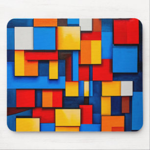 Tapis De Souris Blocs abstraits colorés