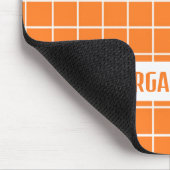 Tapis De Souris Blocs de carreaux orange et blanc personnalisés (Coin)