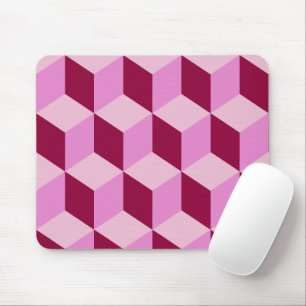 Tapis De Souris Blocs de tambours rose Fille Motif sans couture
