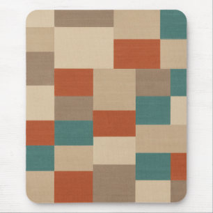 Tapis De Souris Blocs Géométriques Modernes Sarcelle & Beige