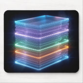 Tapis De Souris Blocs Neon Empilés avec Angles (Devant)