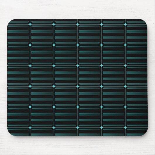 Tapis De Souris Blocs Rétro Mousepad, Turquoise (Devant)