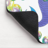 Tapis De Souris Blonde natation Sirène fille bulles Océan mer (Coin)