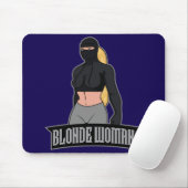 Tapis De Souris Blonde woman Mousepad Blue (Avec souris)