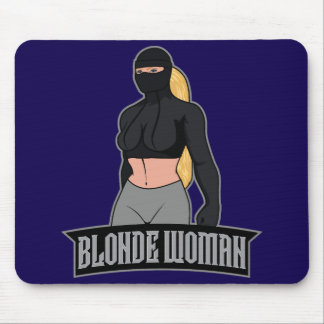 Tapis De Souris Blonde woman Mousepad Blue