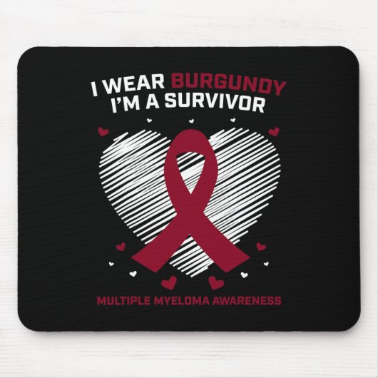 Tapis De Souris Blood Cancer Survivor Multiple Myeloma Awareness P (Devant)