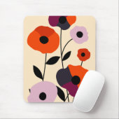 Tapis De Souris Bloom minimal du pavot (Avec souris)
