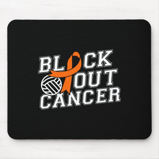 Tapis De Souris Bloquer Volleyball Leukémie Cancer (Devant)