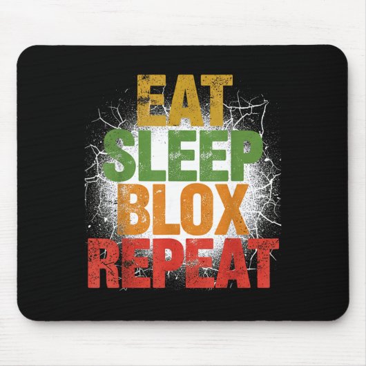 Tapis De Souris Blox Gaming _ Eat Sleep Blox Repeat _ Kids Gaming (Devant)