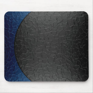 Tapis De Souris Blue and Black Shiny Stainless Steel Metal