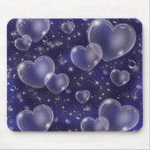 Tapis De Souris Blue Bubble Hearts mignon Girly 90's Style Design (Devant)