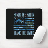 Tapis De Souris Blue Camo US Drapeau Honneur Le Fallen Merci Livin (Avec souris)