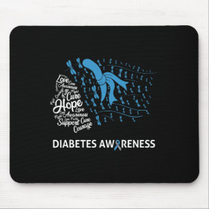 Tapis De Souris Blue Dragonfly Type 1 Diabète Awareness Day Warri