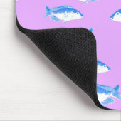 Tapis De Souris Blue fish on lilac (Coin)
