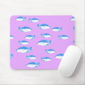 Tapis De Souris Blue fish on lilac (Avec souris)