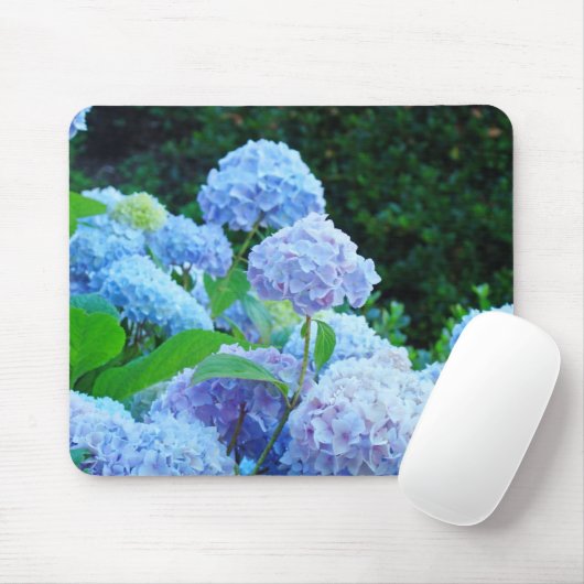Tapis De Souris Blue Hydrangea Gardens mousepad Floral Fleurs (Avec souris)